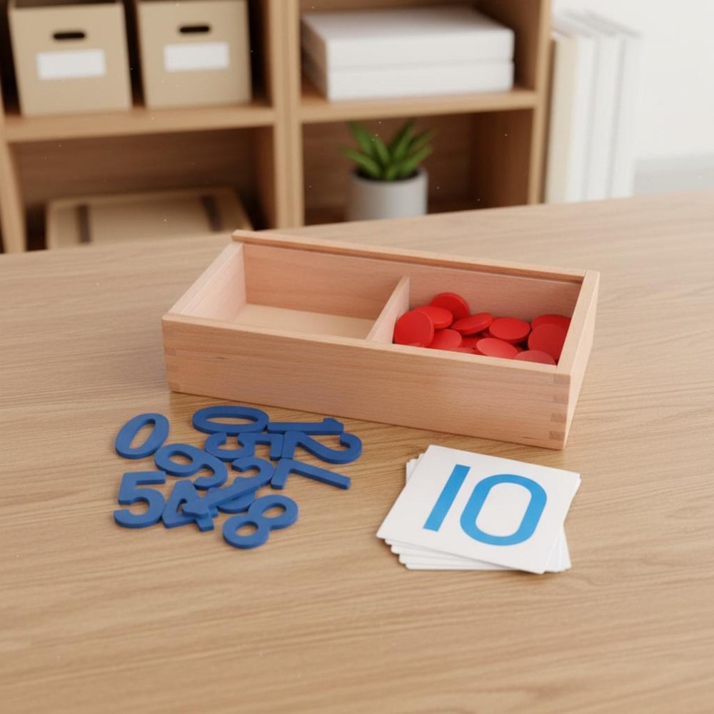 Child-Centered Numbers and Chips Set for Home School