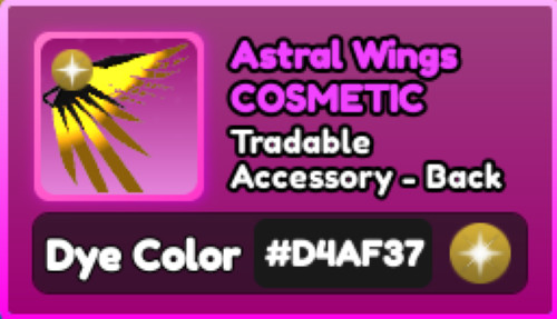 World Zero WZ - COSMETICS - #D4AF37 (GOLD) - ACCESSORY - BACK