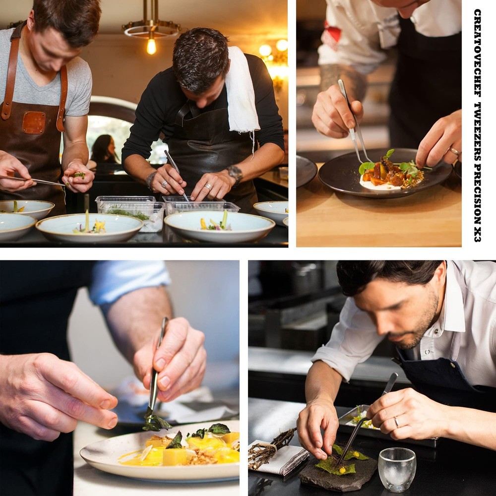 CREATIVECHEF Professional Chef Plating Kit, 10 Piece Culinary Plating Set, Bl...