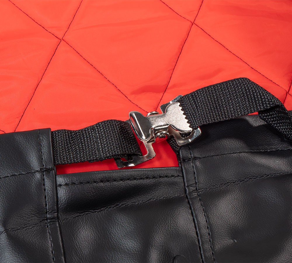 26" Black Quilted Fuel Tank End Covers w/ 9" Elastic Sleeve - 1 Pair