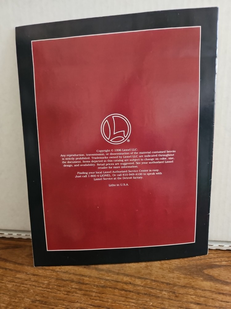 VINTAGE LIONEL TOY TRAIN CATALOG 1996