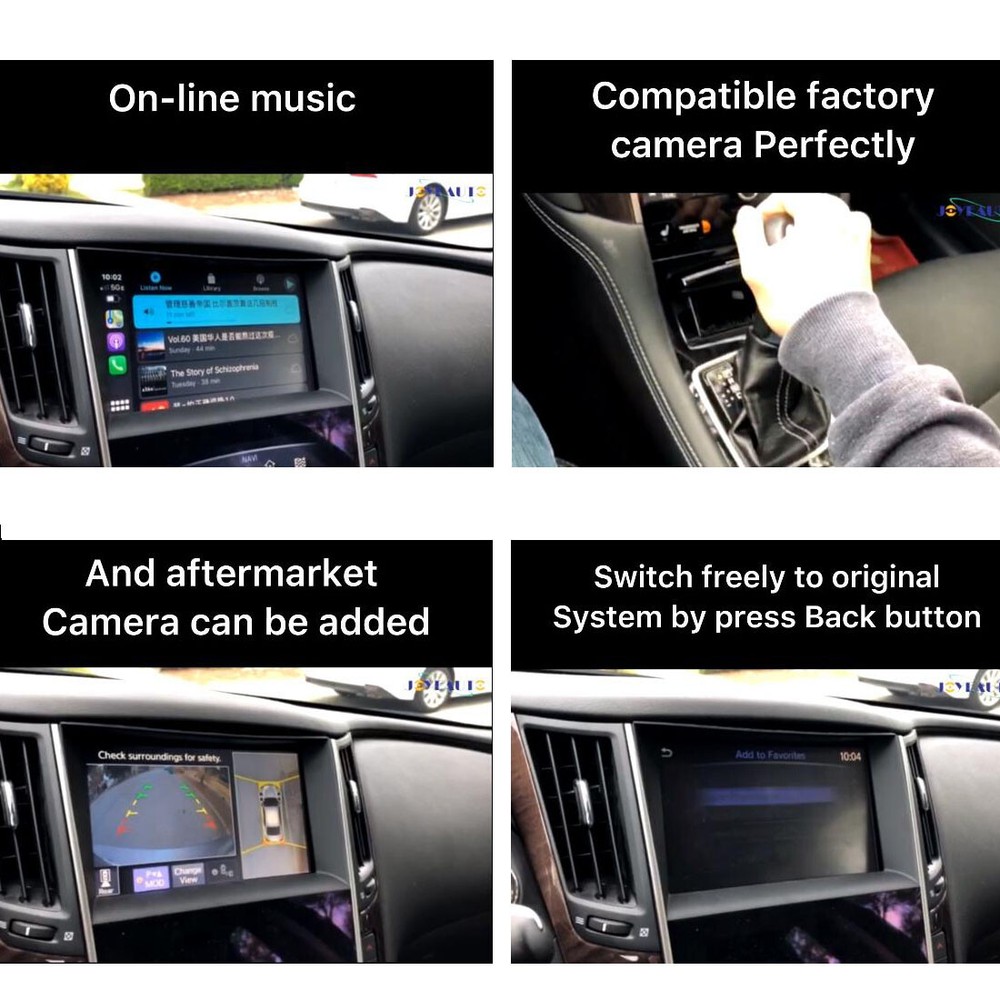 For Infiniti Carplay Android Auto Retrofit Decoder Q50 Q60 Interface 2015-2019
