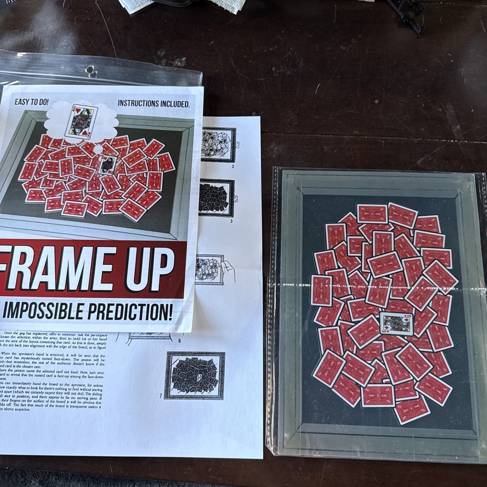 FRAME UP PREDICTION CARD MAGIC TRICK - Visual Magic Illusion For Close-Up & Stag
