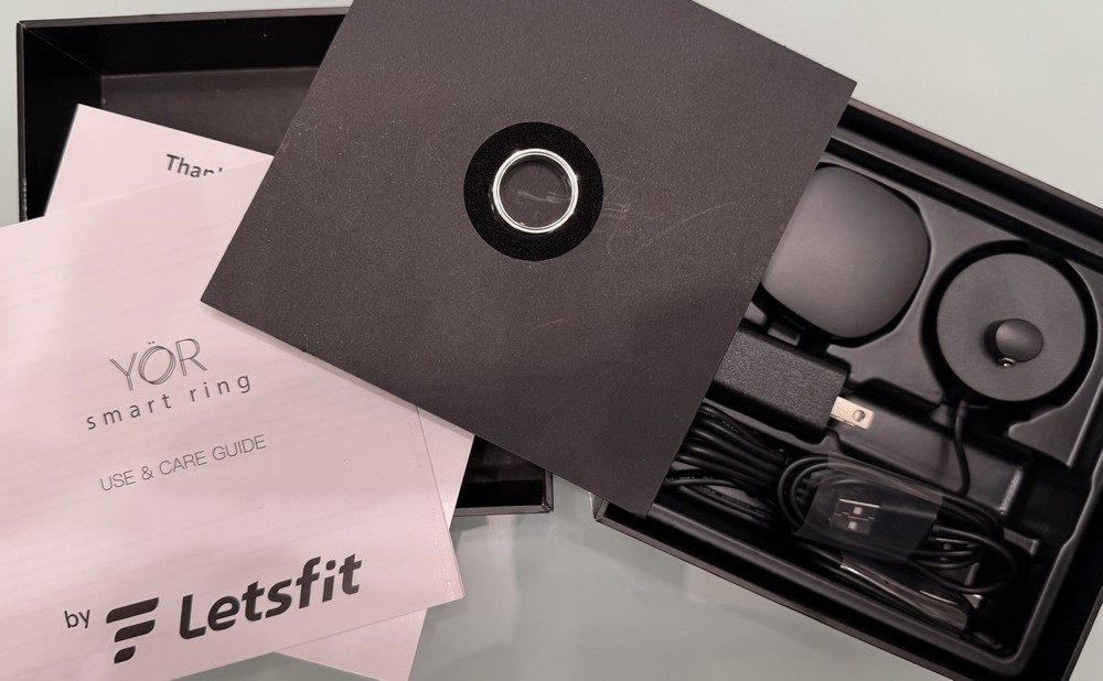 Letsfit YOR LR-10-GD-CASE Gold Smart Ring Activity Tracker Size 10