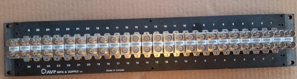 2 RU Panel 26 AVP-AS7511B Non-Normaled Terminating Jacks Patchbay
