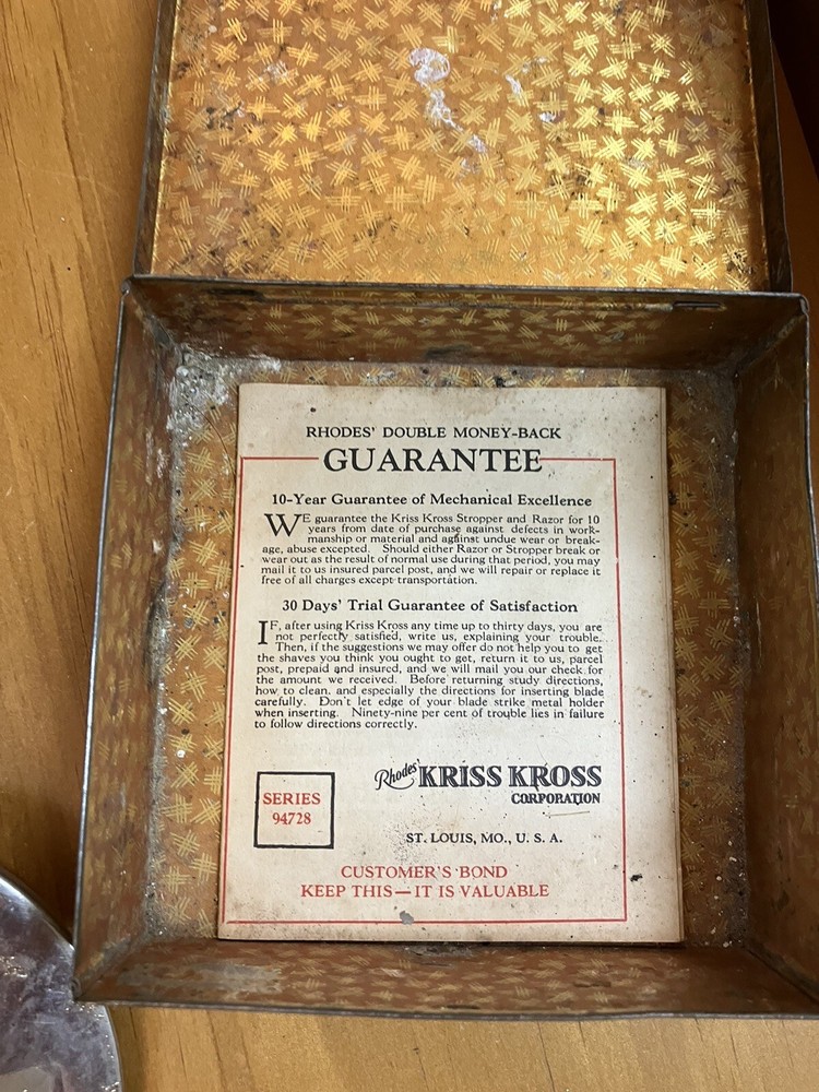 Kriss Kross Blade Razor Sharpener Vintage Stropper Tool