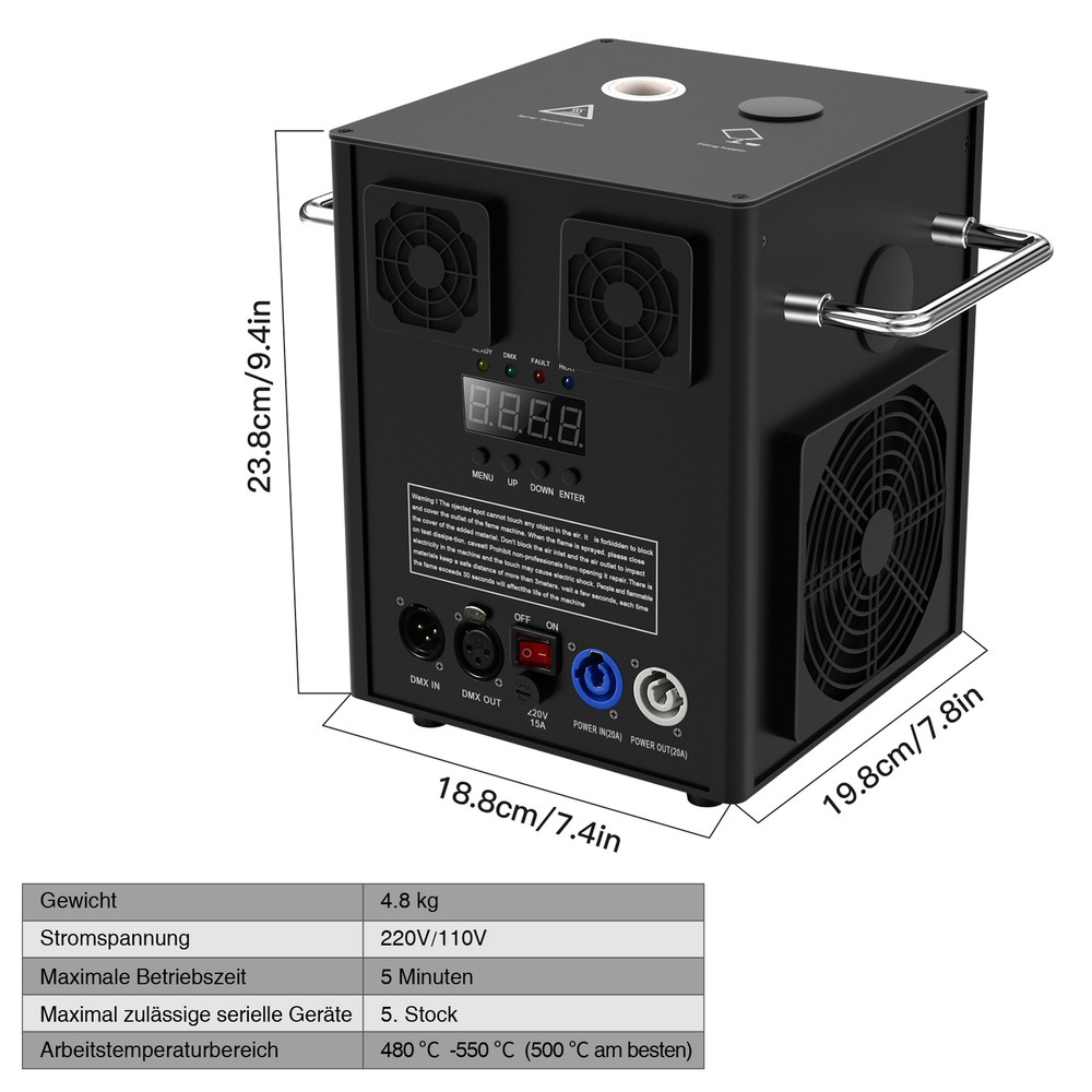 2X 700W Cold Spark Firework Machine Stage Effect Wedding DJ Party w/Flight Case