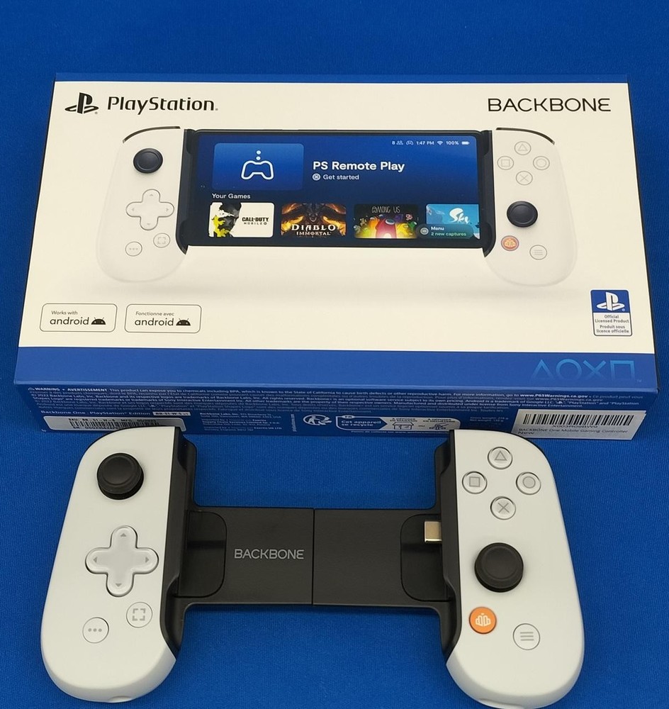 BACKBONE BB-51-W-S Mobile Game Controller for Smartphones, White, New