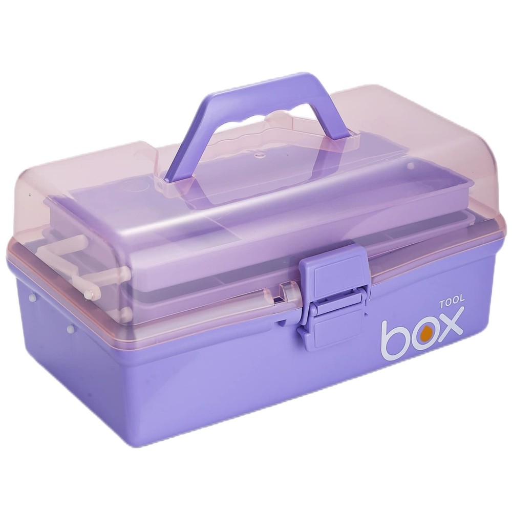 12'' Three-Layer Clear Plastic Storage /Tool , Multipurpose Organizer and Por...