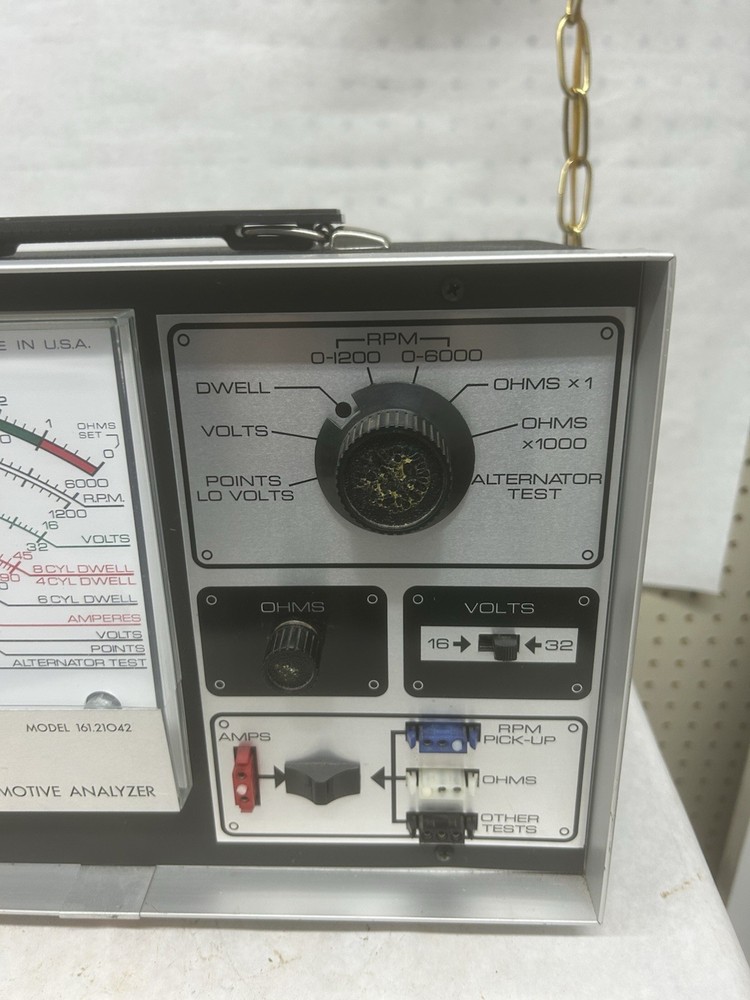 Vintage Sears Engine Analyzer (161.21042) With Cables & Manual