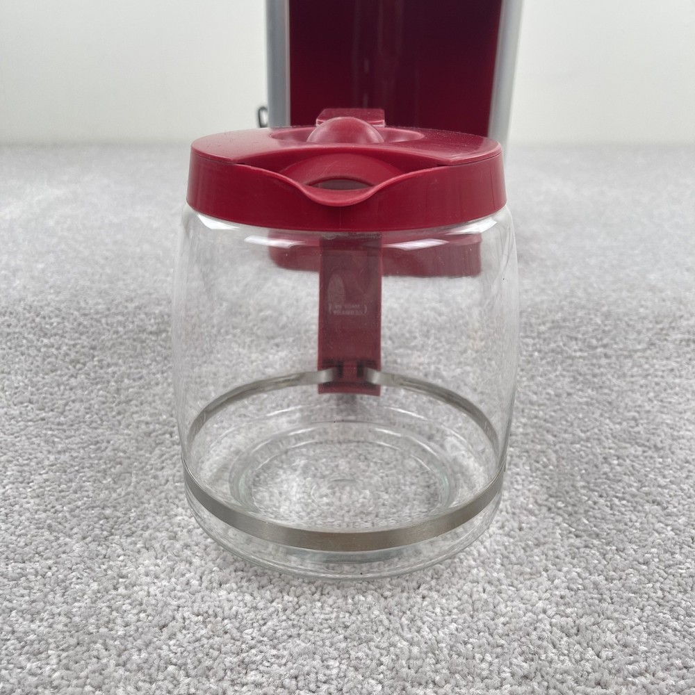 Cuisinart DCC-1200 Coffee Maker Red Brew Central Silver 12 cups