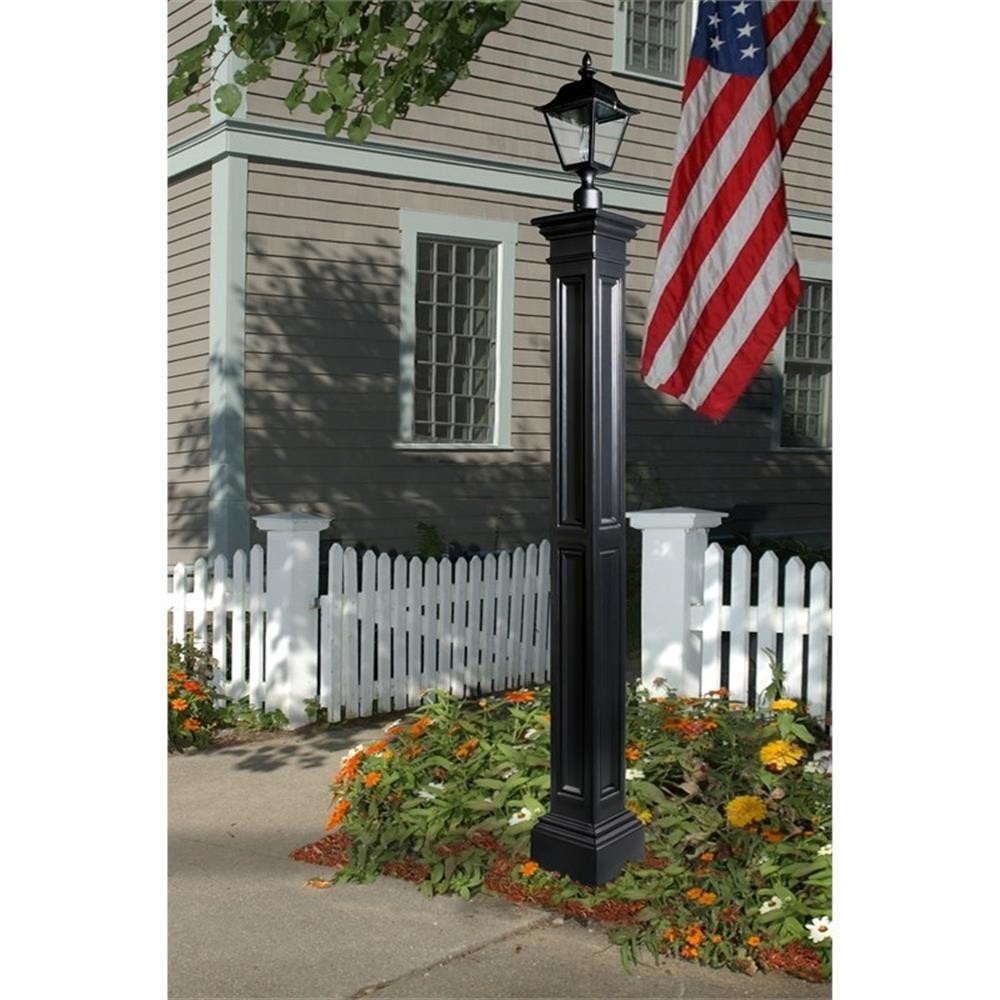 Pemberly Row Traditional Plastic Lamp Post without Mount in Black