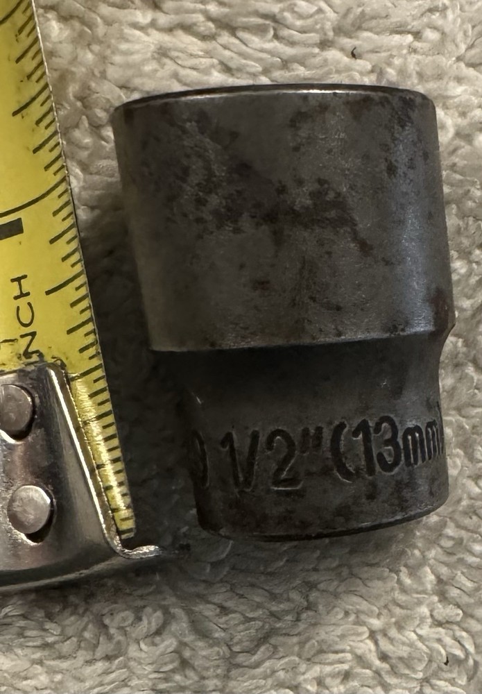 1/2" 13 mm,Impact  Socket CR-MO, 3/8” dr vtg tool