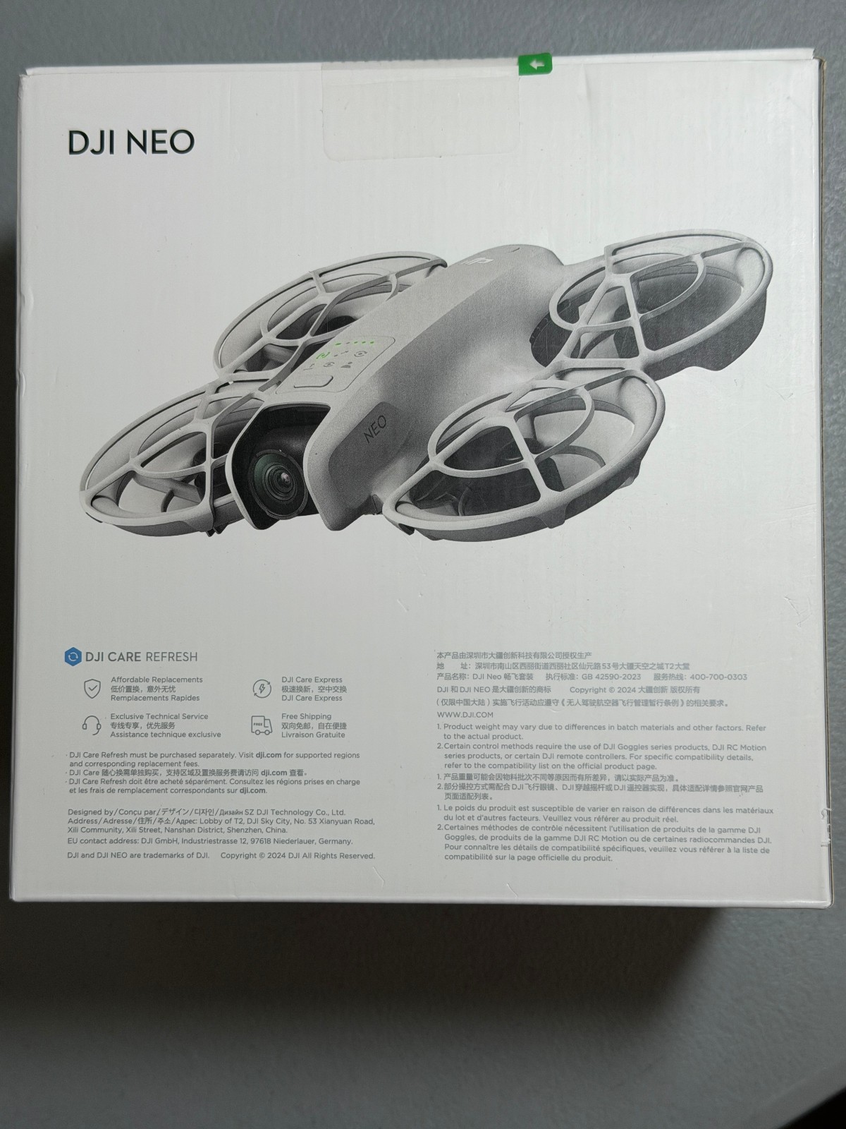 NEW Sealed DJI Neo Fly More Combo - 3 Batteries, Remote Control RC-N3, Charger