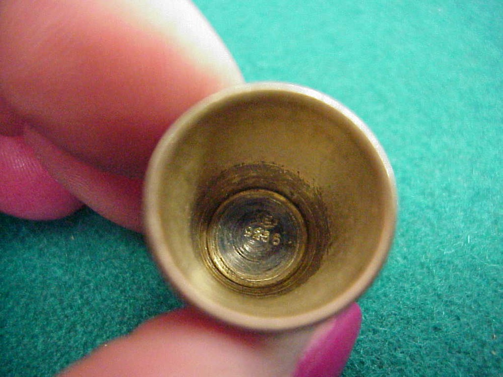 925 Vintage Sterling Silver Enamel top thimble