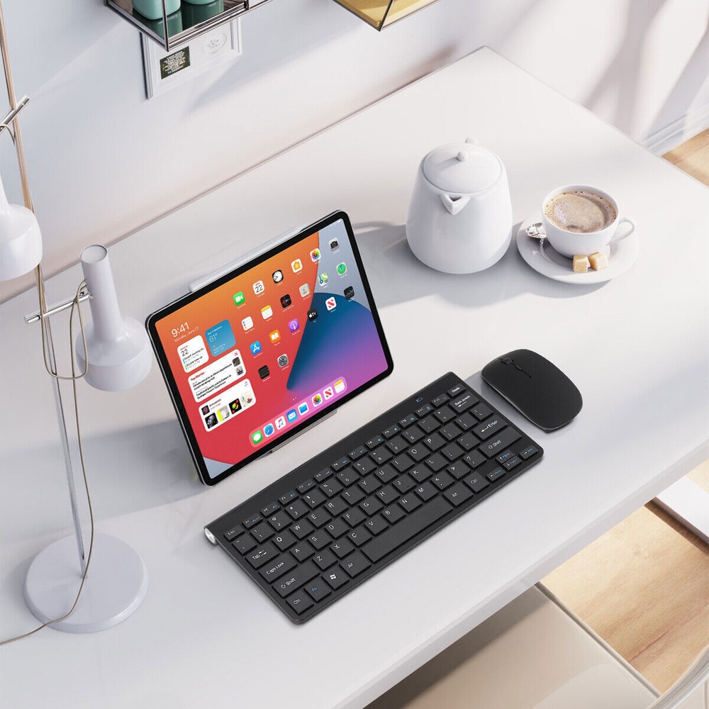 Mini Wireless 2.4G Keyboard & Mouse Combo Set For PC Laptop Computer Slim Black