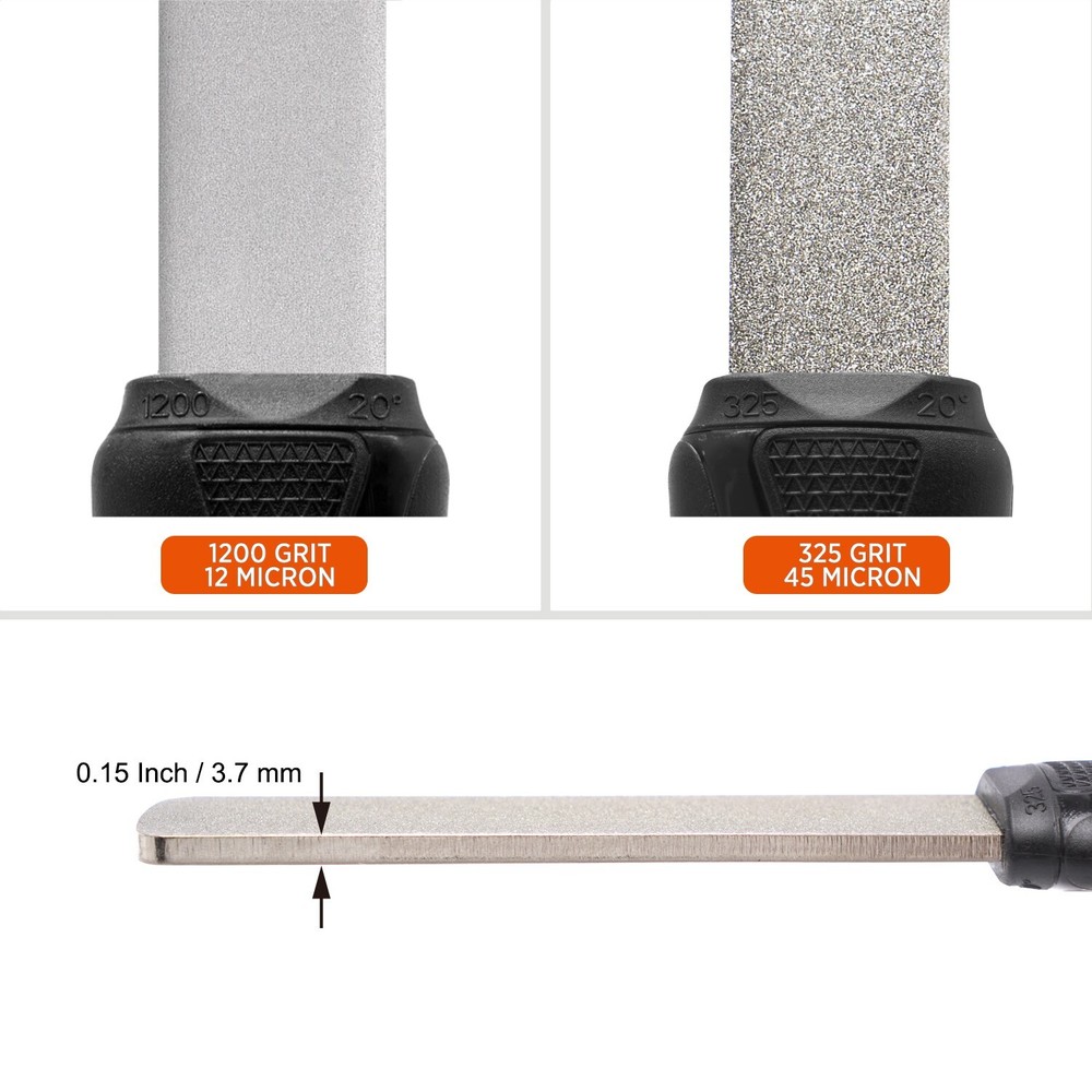 Dual-Grit Diamond Sharpening Stone File Tool Sharpener for Knife Axe Hatchet