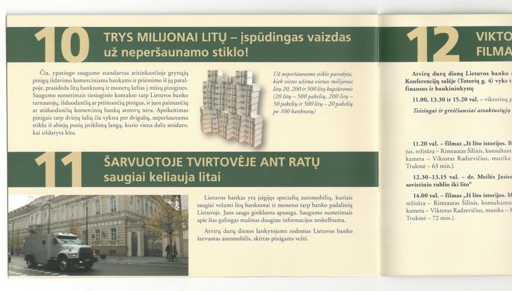 Lithuania bank BOOKLET for open doors 2012