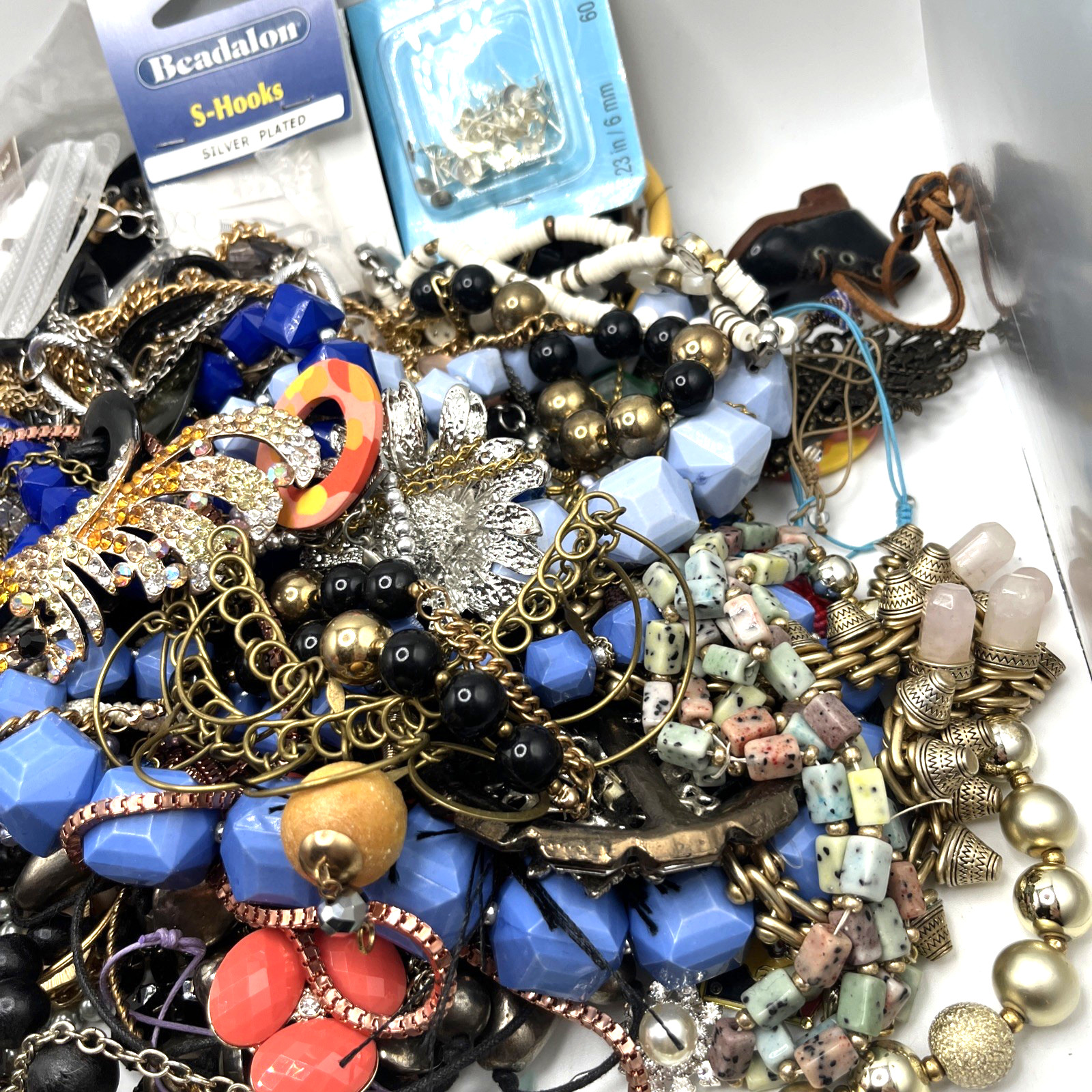 5+ Lb Jewelry Craft Lot Broken Junk Repurpose Upcycle - Vintage To Now