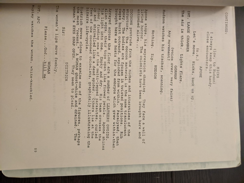 Aliens By James Cameron Final Draft Script