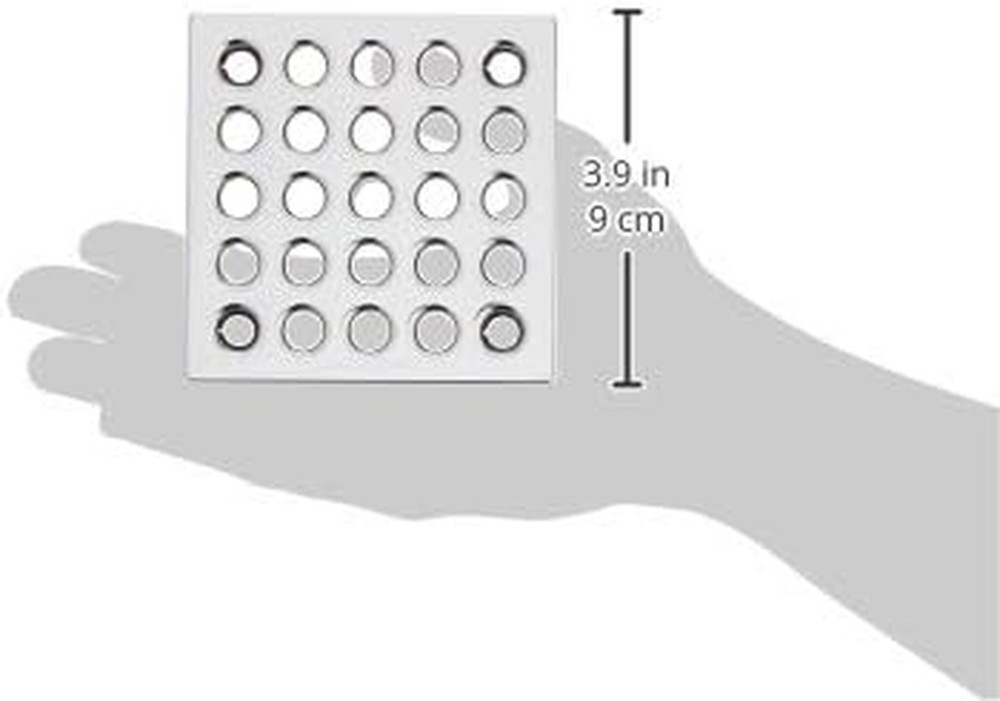 E4401 Square Shower Drain Grate, Silver