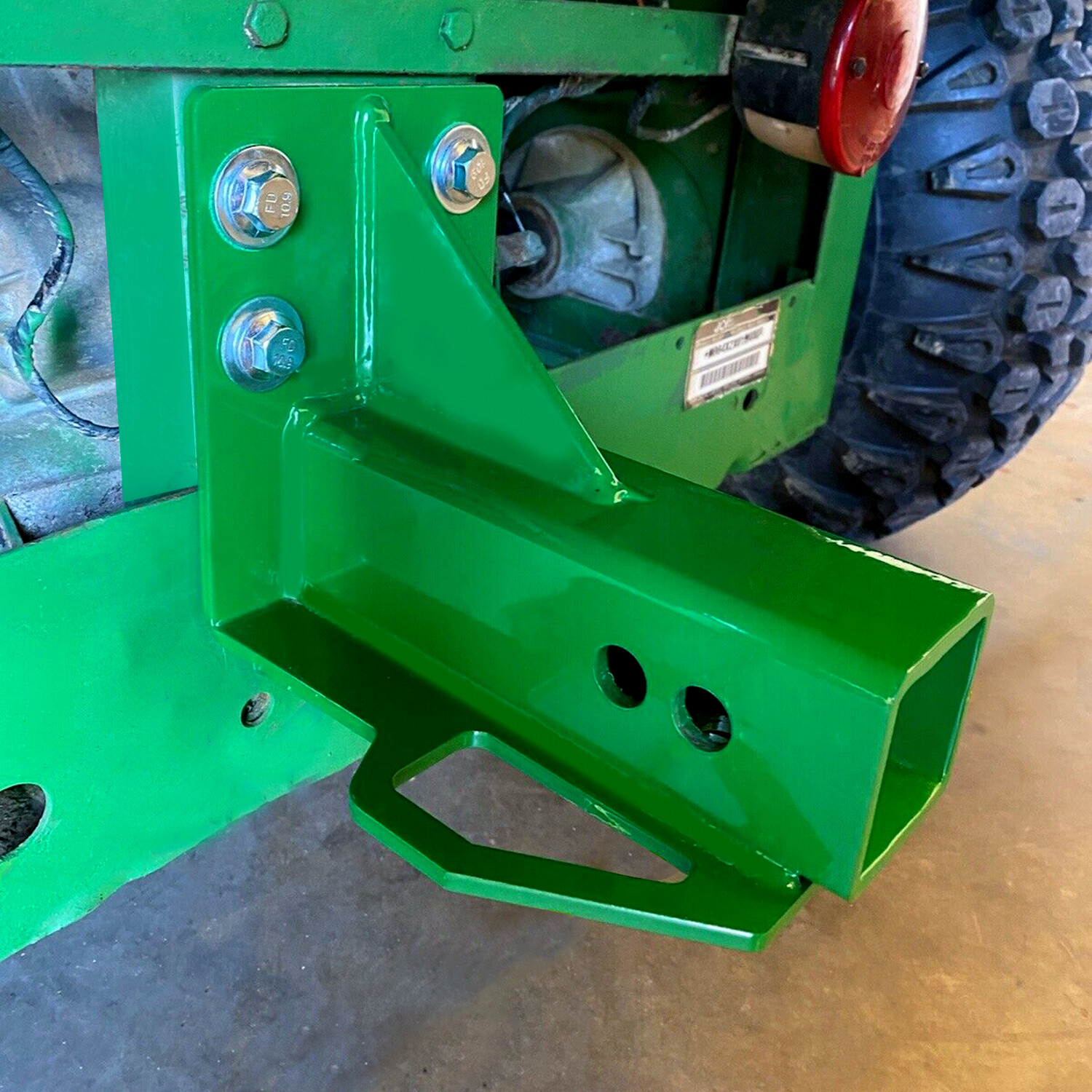 Rear Trailer Hitch Receiver fits John Deere Gator 4x2 6x4 Old Style BoltOn Green