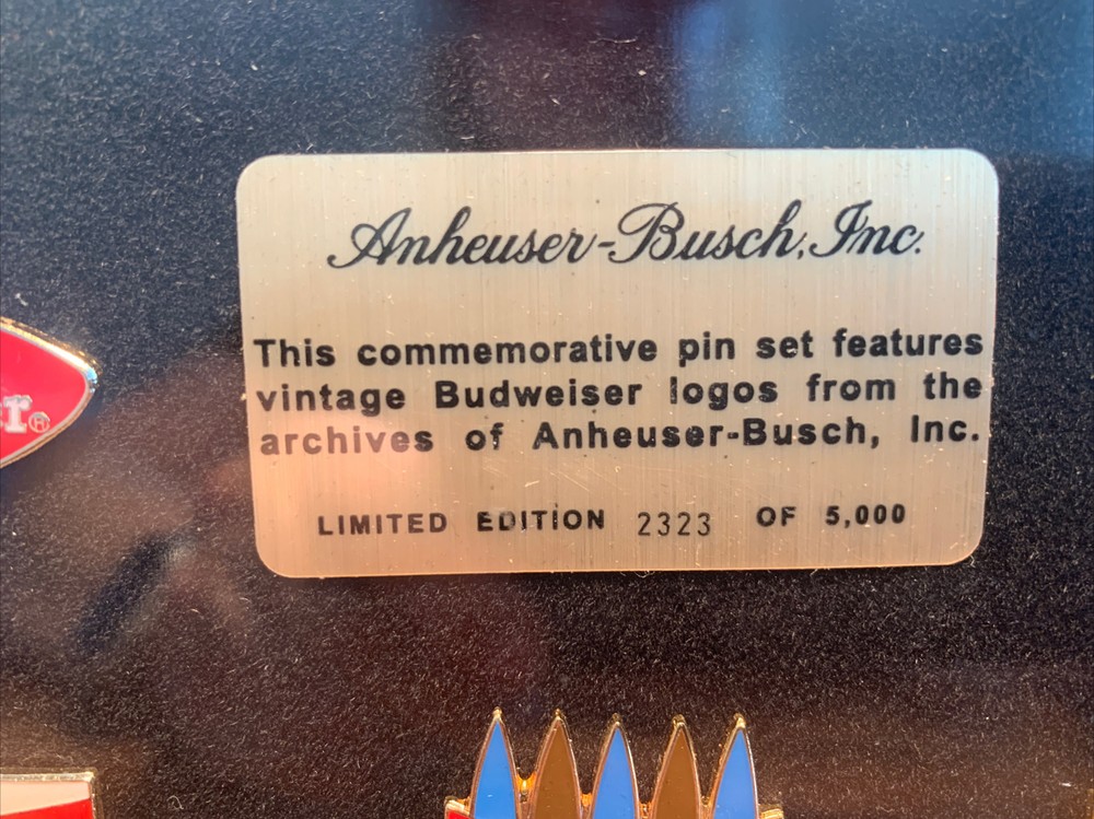 Anheuser Bush Commemorative Pin Set