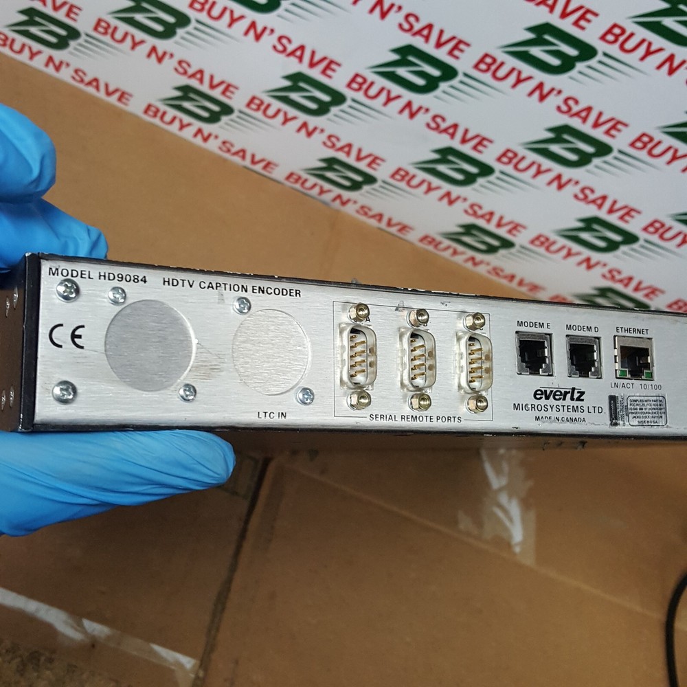 evertz HDTV Caption Encoder HD9084 - w/ (1) Power Cord - USED