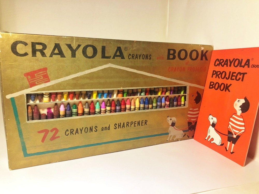 Crayola Crayons Vintage 1958 No.72 Project Book Sharpener Binney & Smith READ