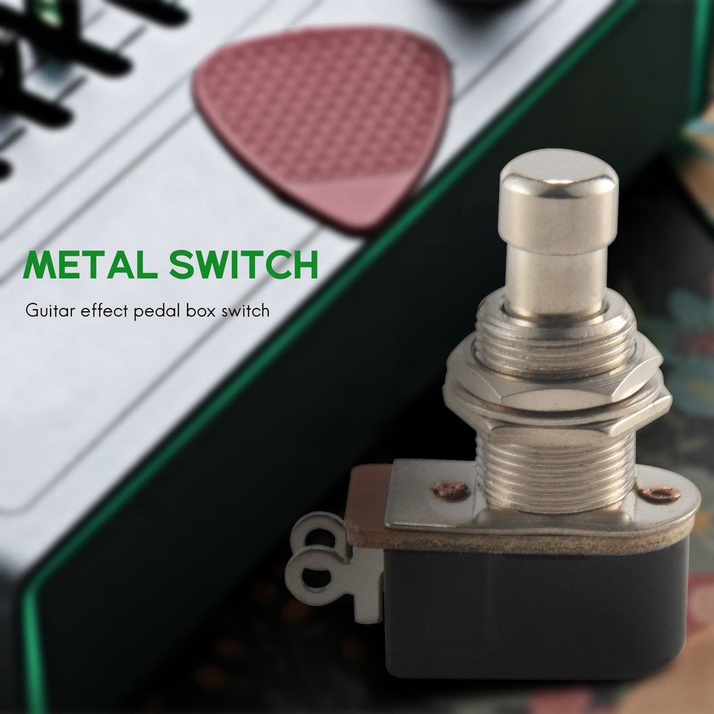 Guitar Effects Pedal Box Momentary SPST Button Stomp Foot Push Button Pack5554