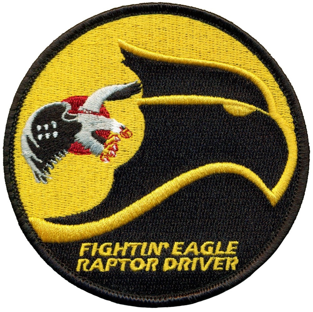 USAF 27th FIGHTER SQUADRON F-22 FIGHTIN EAGLE RAPTOR DRIVER PATCH