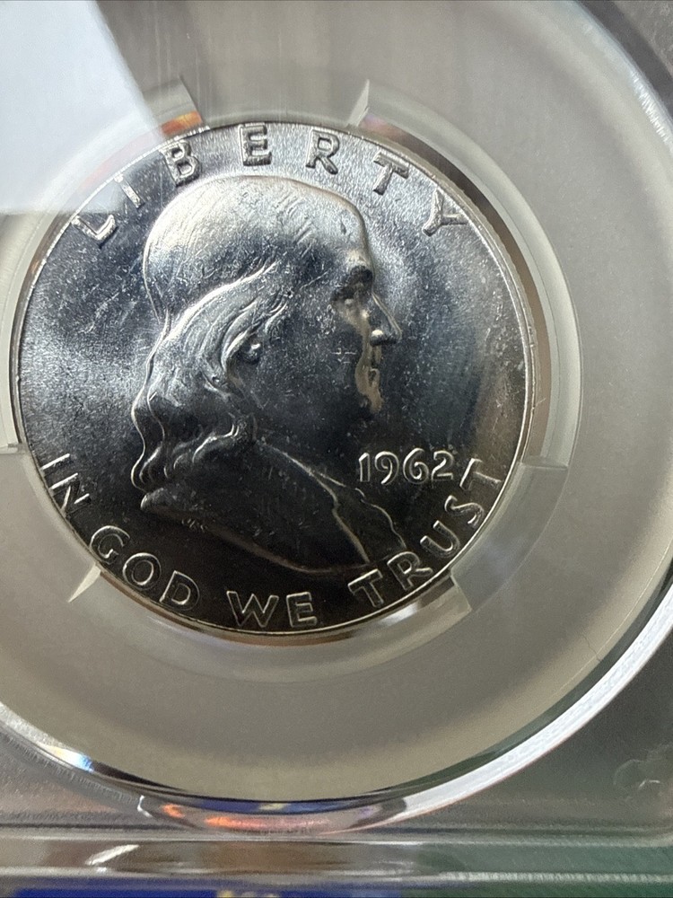 1962 P CAC MS64 Silver Benjamin Half Dollar