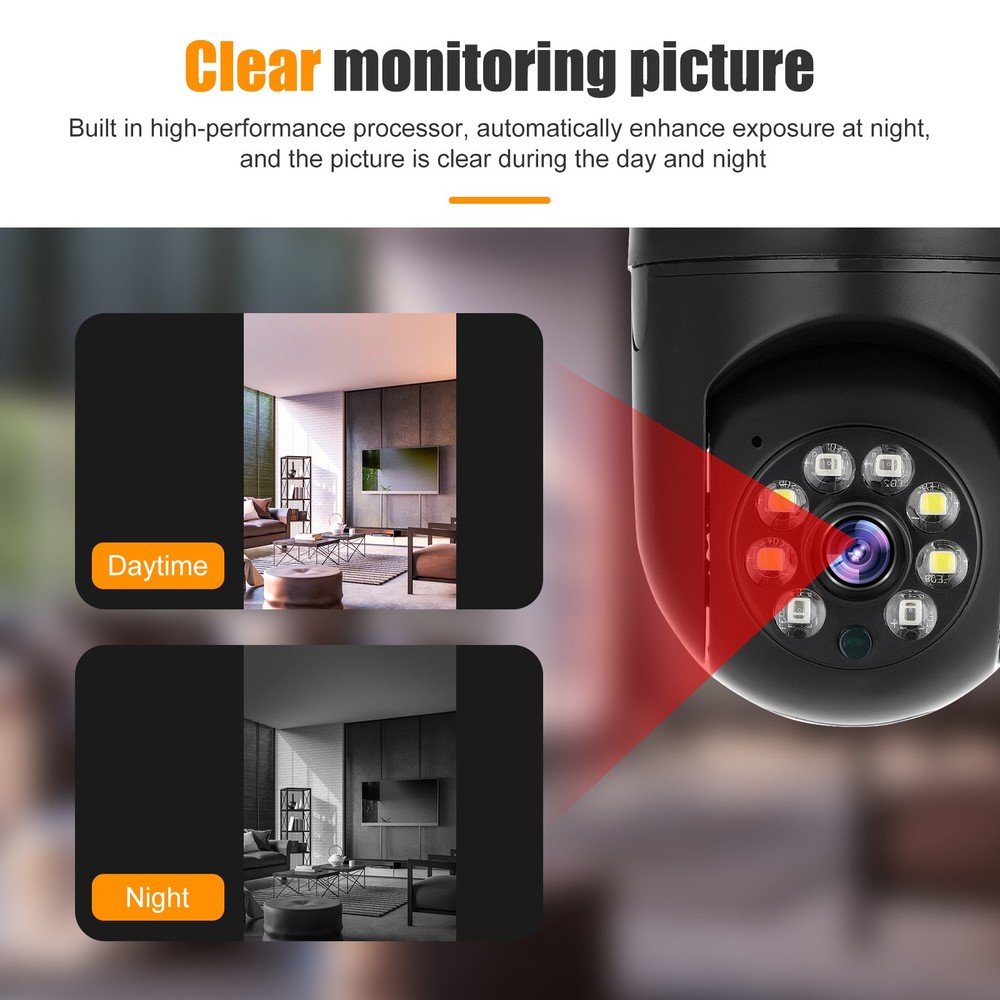 1080P HD Wireless E27 Bulb WiFi IP Camera Smart Security Camera 360° Panoramic