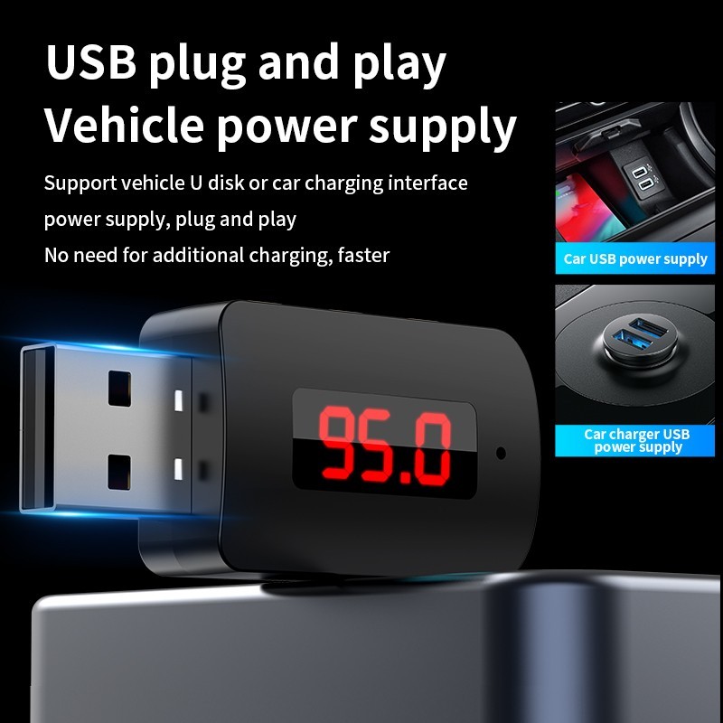 Bluetooth 5.4 Car Transmitter Receiver Handsfree Call USB Mini Wireless Audio