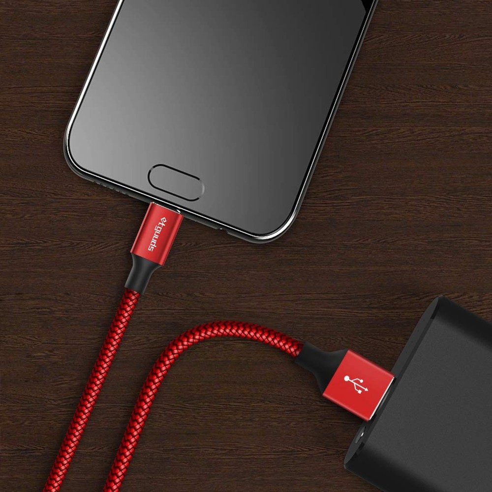 etguuds USB A to C Cable 6ft, 2-Pack, 3A Fast Charging Type C Red