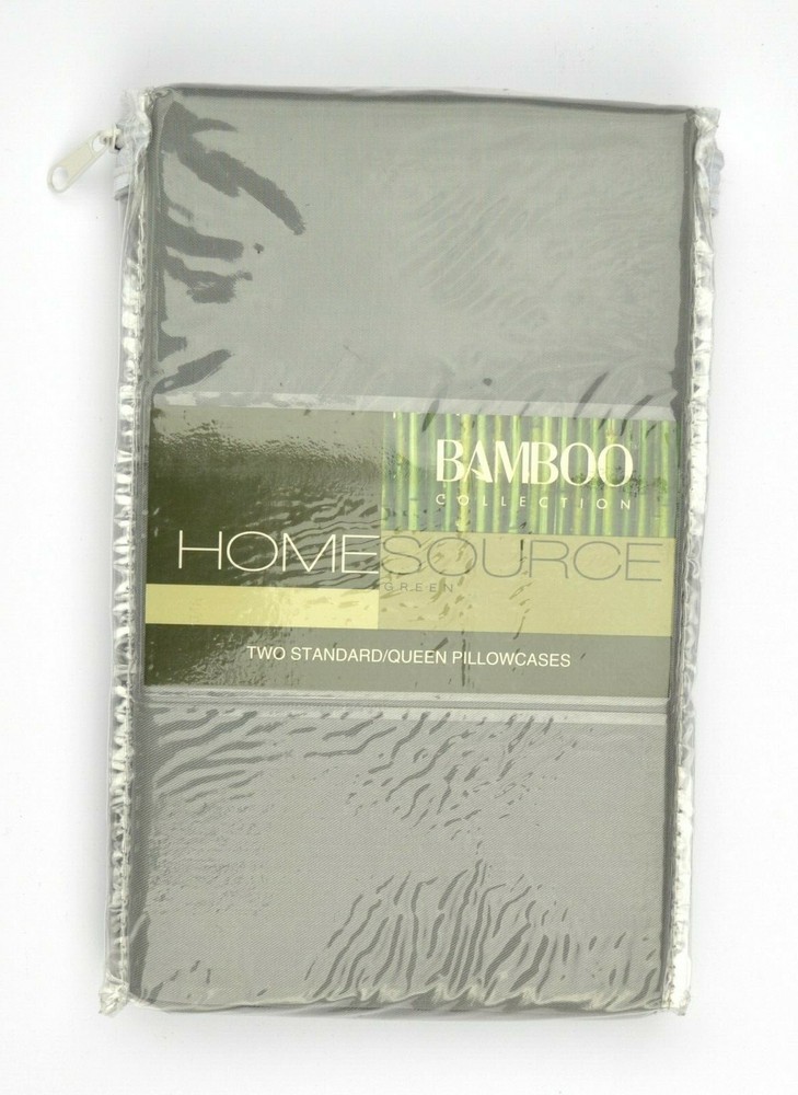 Home Source Rayon from Bamboo Twill Standard / Queen Pillowcases Black Pearl