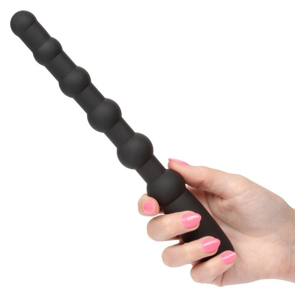 Rechargeable X-10 Beads Vibrating Anal Probe Vibrator Butt Plug Vibrator