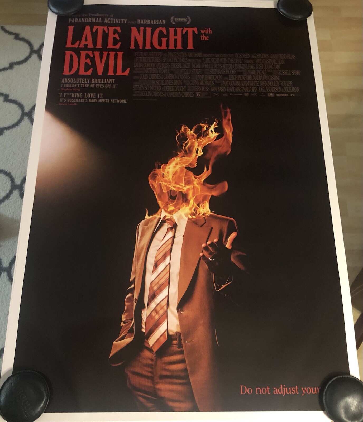 LATE NIGHT WITH THE DEVIL Original DS Double Sided 27x40 Movie Poster RARE