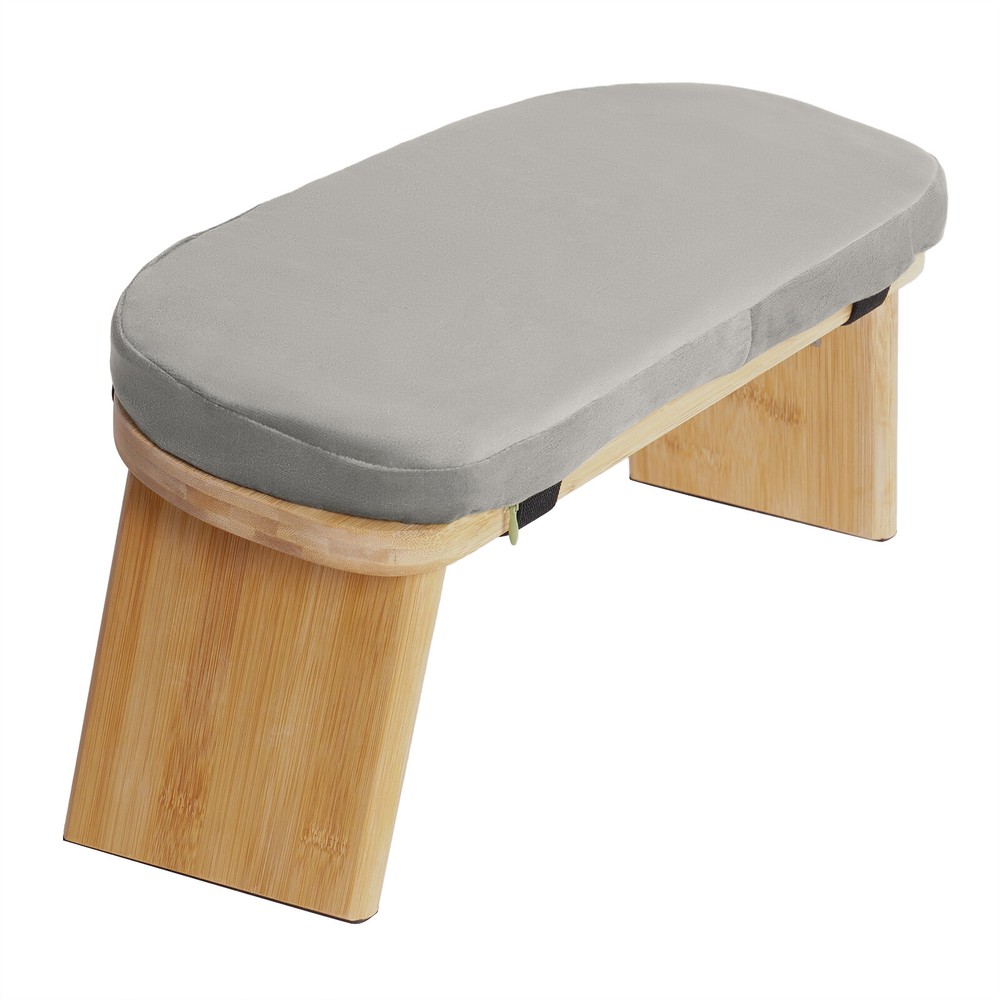 Bamboo Meditation Bench Kneeling Stool Foldable Yoga Bench