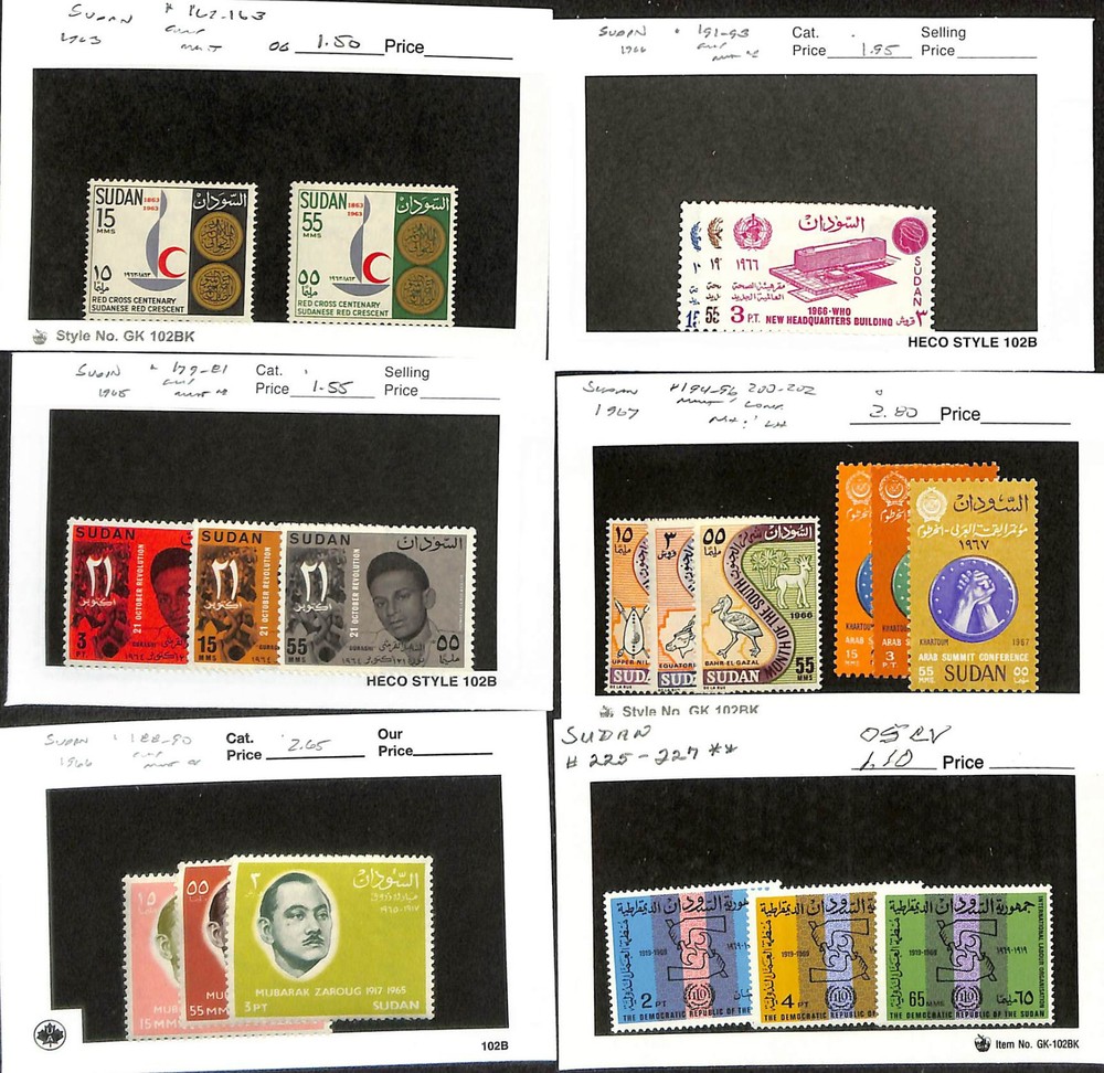 Sudan, Postage Stamp, #162..227 Mint Hinged, 1963-227