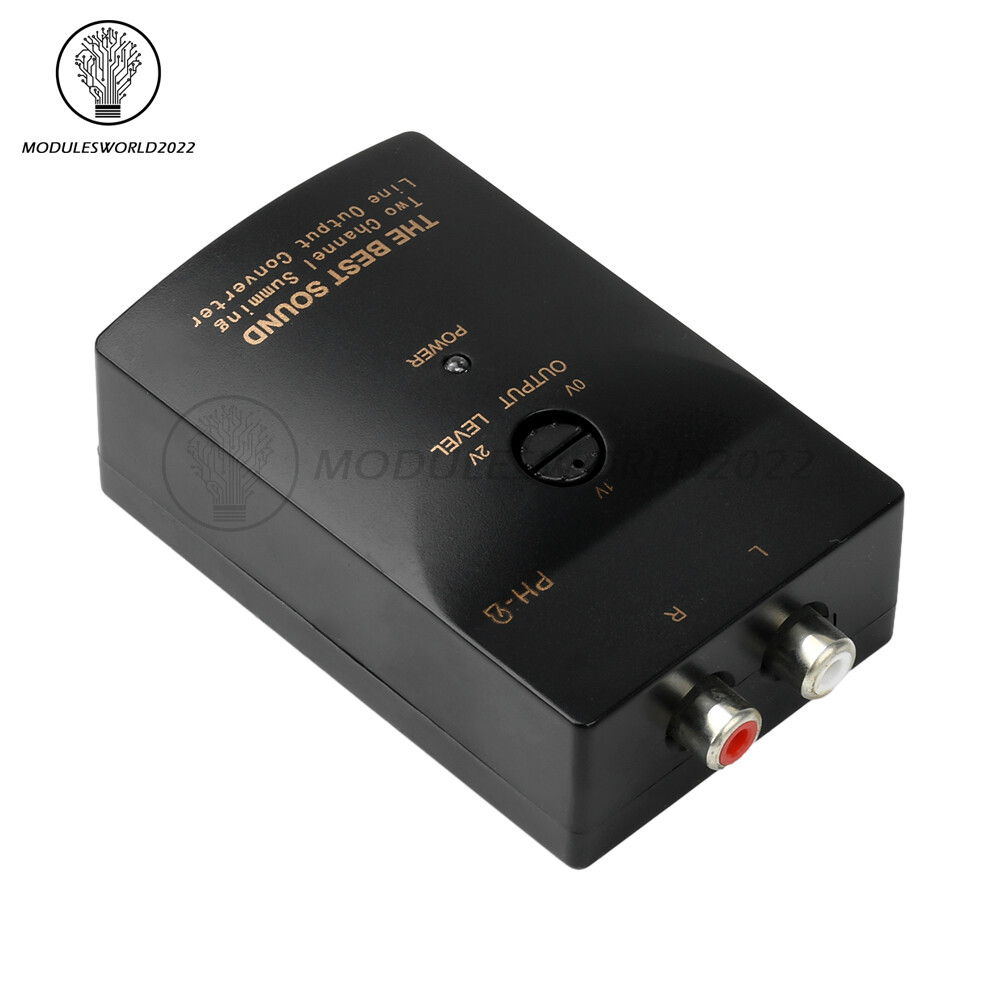 PH-2 Level Car Speaker High to Low Subwoofer Audio Converter With Delay Function