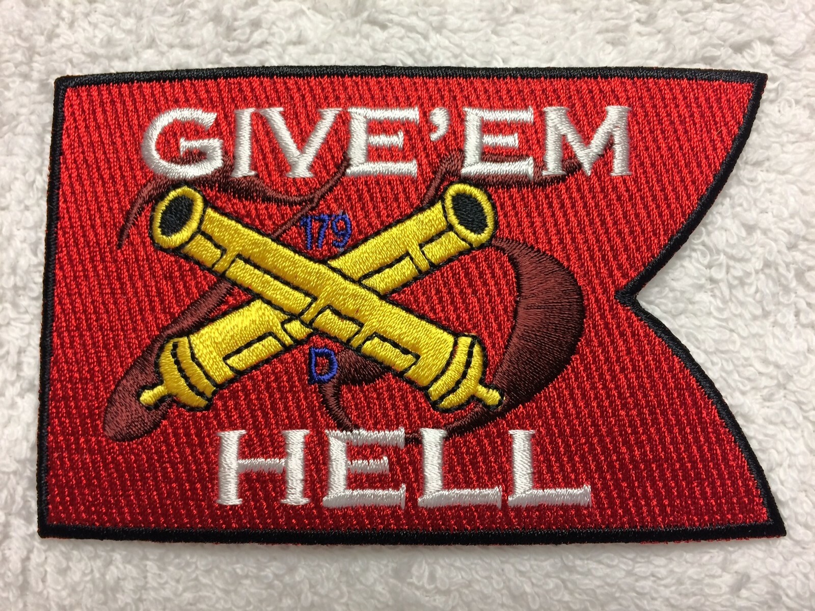 Patch of USS HARRY S. TRUMAN (CVN 75) "GIVE 'EM HELL"  Battle Flag