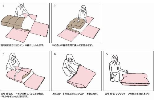 Cogit Down Comforter Storage Bag, Floral Check Pattern, Single