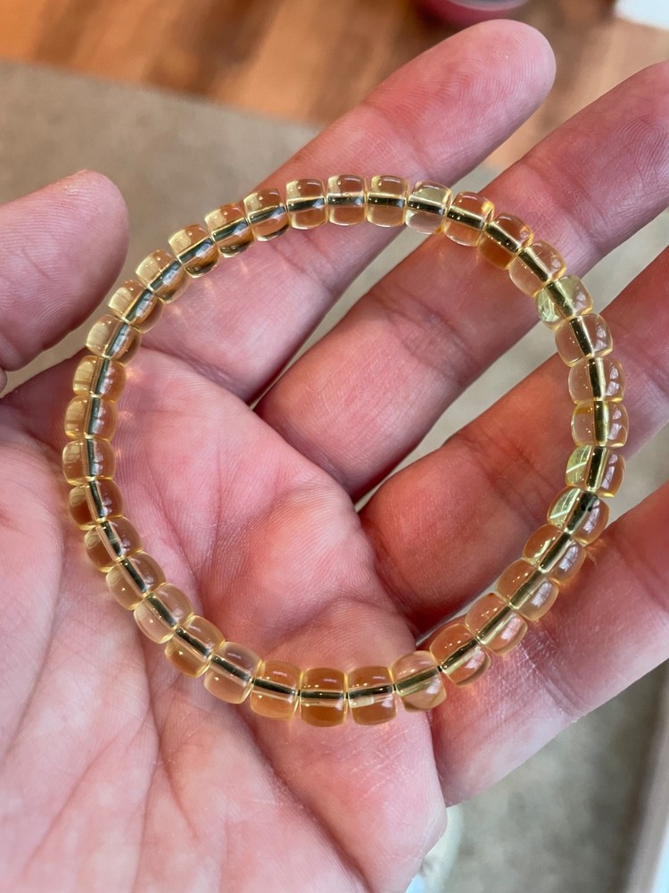 Blue amber bracelet