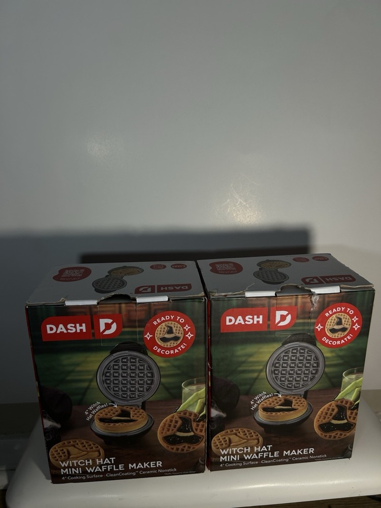2 Pack Dash Stranger Things Mini Waffle Maker Limited Edition 4” Nonstick New