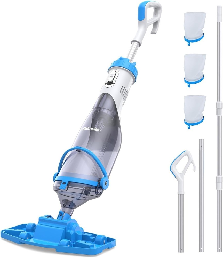 Cordless Handheld Pool Vacuum with Telescopic Pole 19 GPM Powerful Suction