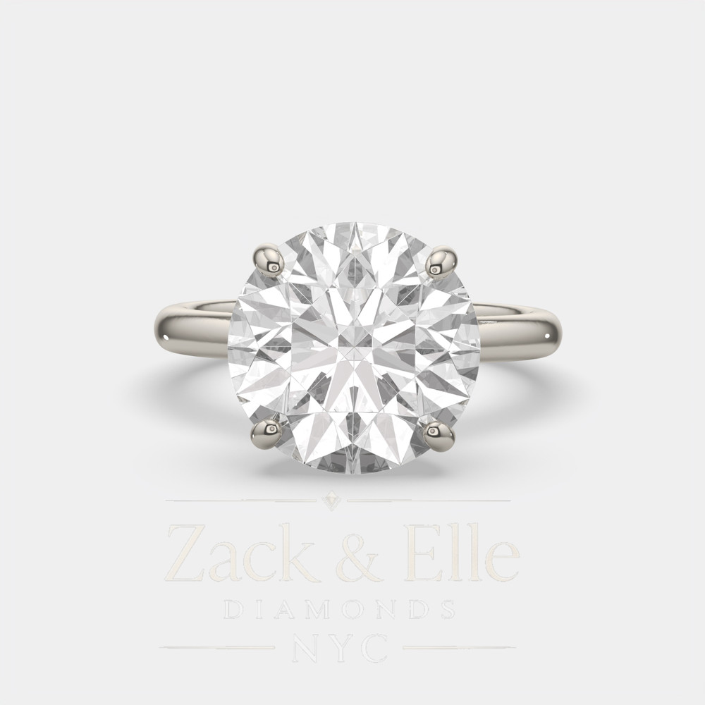 IGI 5 Ct Round Cut E/VS1 Lab Grown Diamond Engagement Ring Solid Platinum