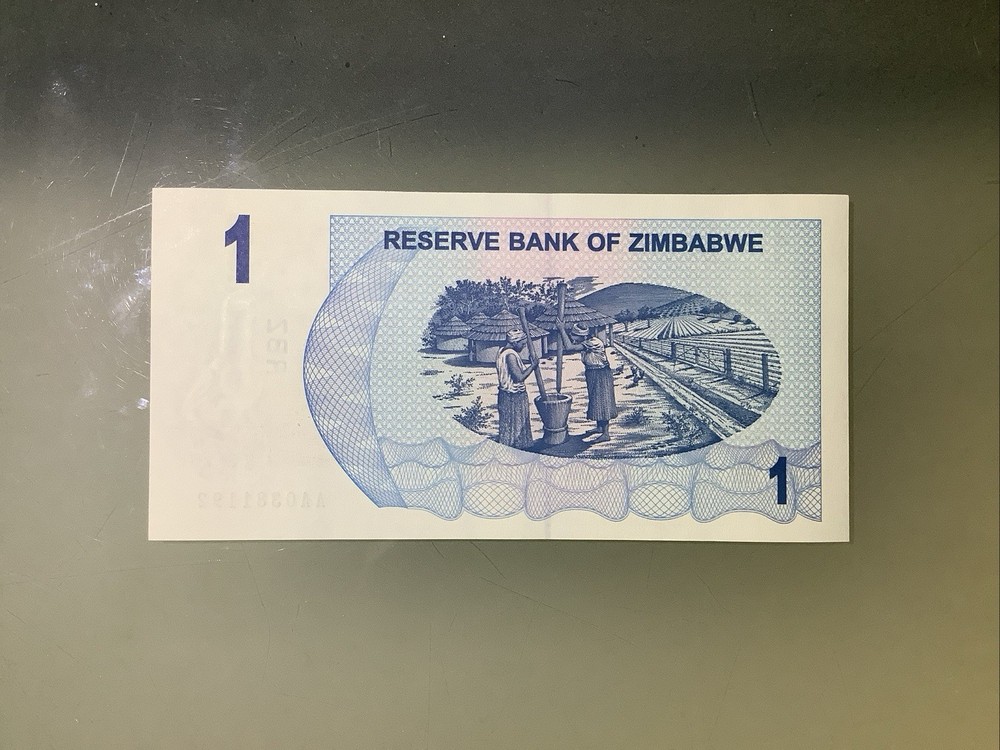 Zimbabwe 1 Dollar 2007 Bearer Cheque UNC