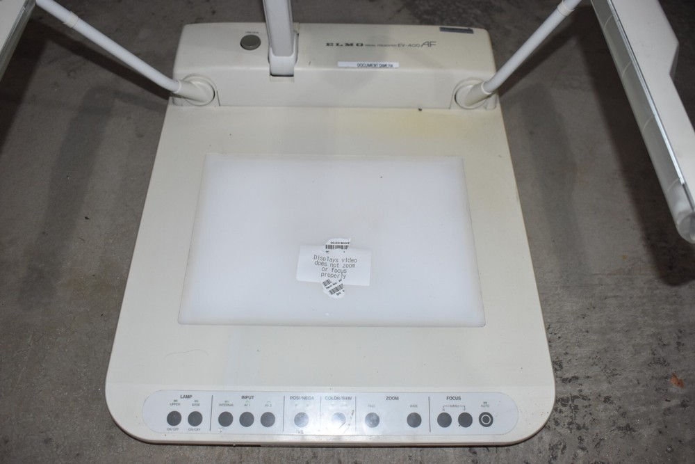 Elmo Auto Focus Overhead Visual Presenter Camera Projector Model EV-400AF