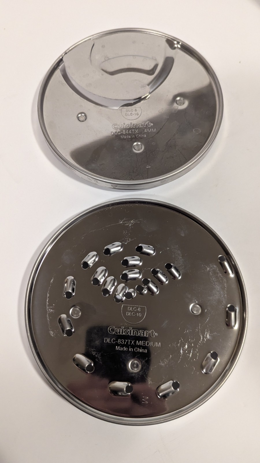 2 Blades & Adapter Cuisinart Custom Prep 11 Food Processor DLC-844TX & DLC-837TX